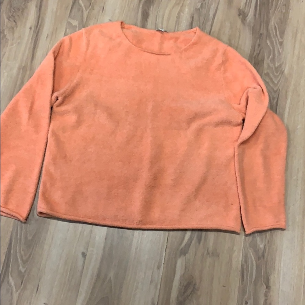 Peach waist length sweater